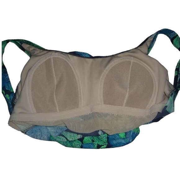 Vintage 70's Unite Bathing Suit Blue Green Tropical Vacation Tankini Swimsuit 14 - Picture 8 of 11